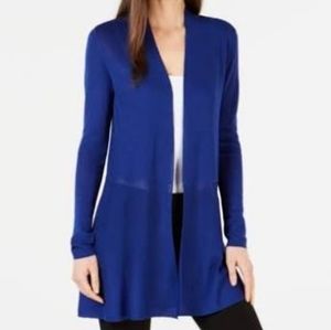Anne Klein Waist-Seam Cardigan With Flared Hem